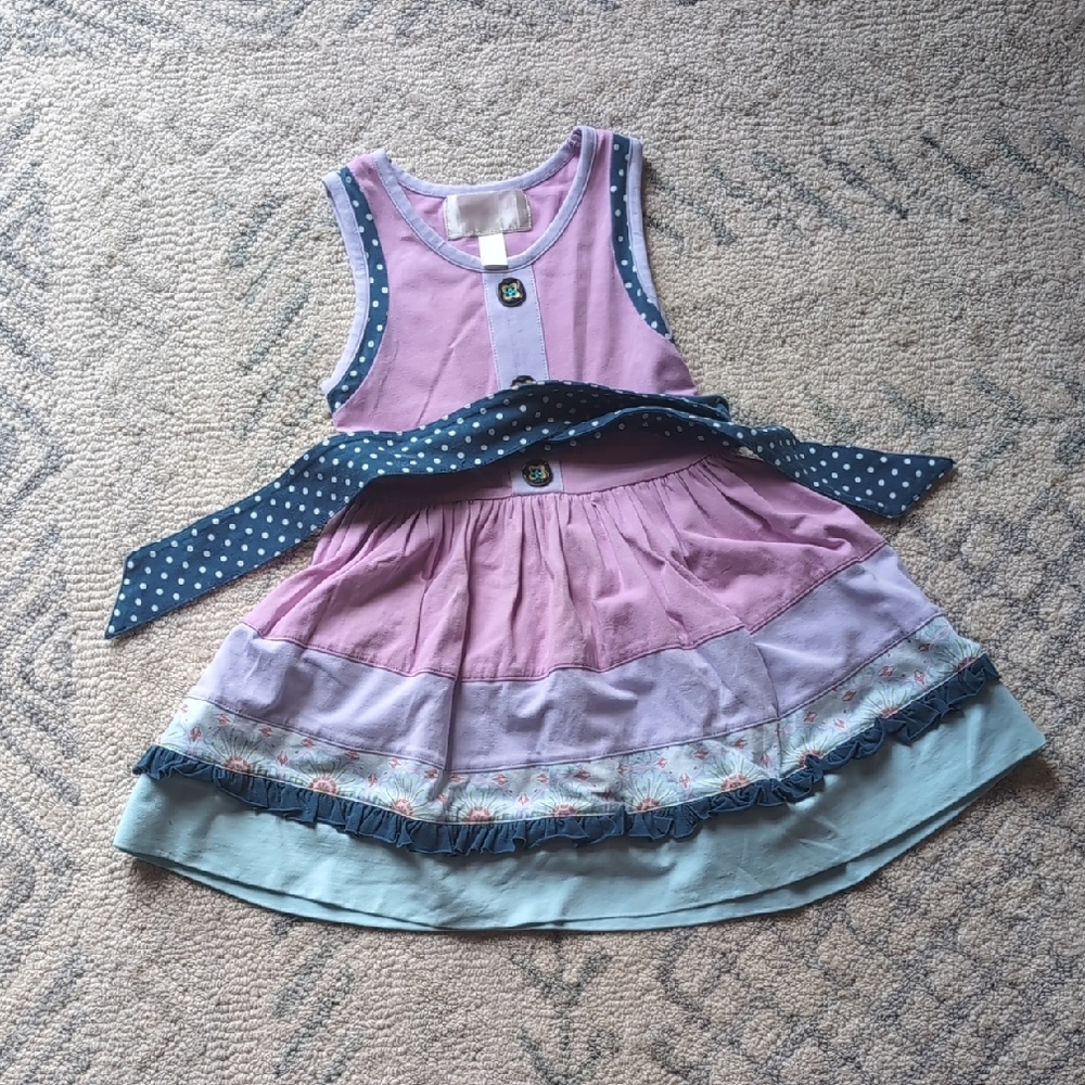 Matilda Jane Teal and Blue Ruffled Dress